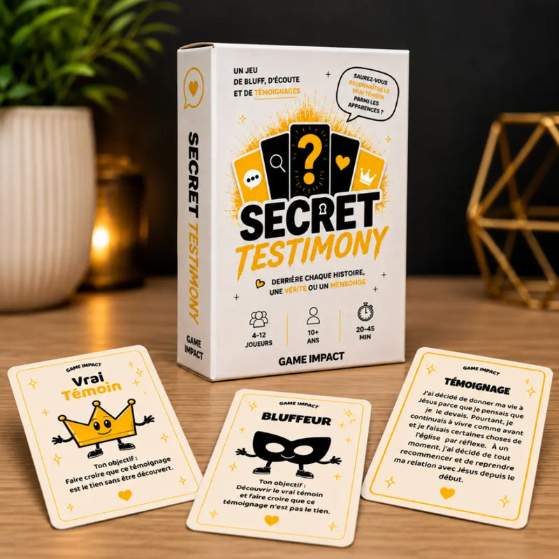 Secret Testimony : Le jeu de bluff, témoignage et discernement